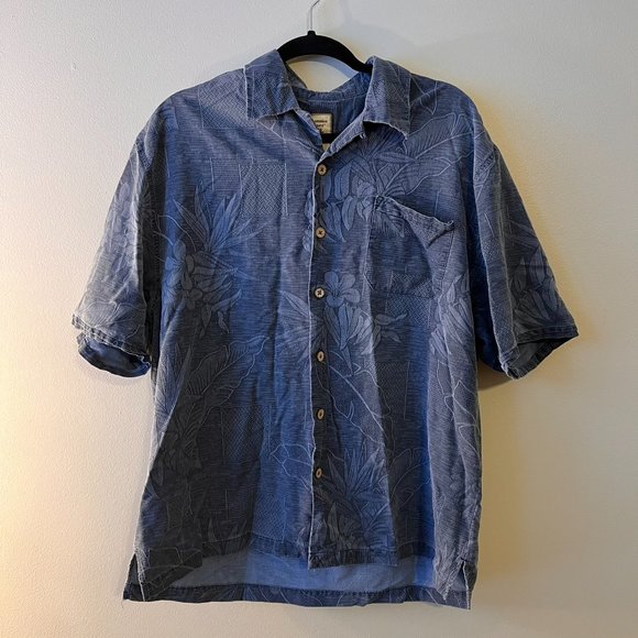 Jamaica Jaxx Men's Short Sleeve Button Up 100% Silk Size L (See Description) - Picture 1 of 5
